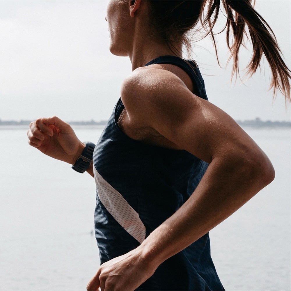 TRACKSMITH Van Cortlandt Race Day Singlet Navy White Women's Small Running Tank - Picture 3 of 13